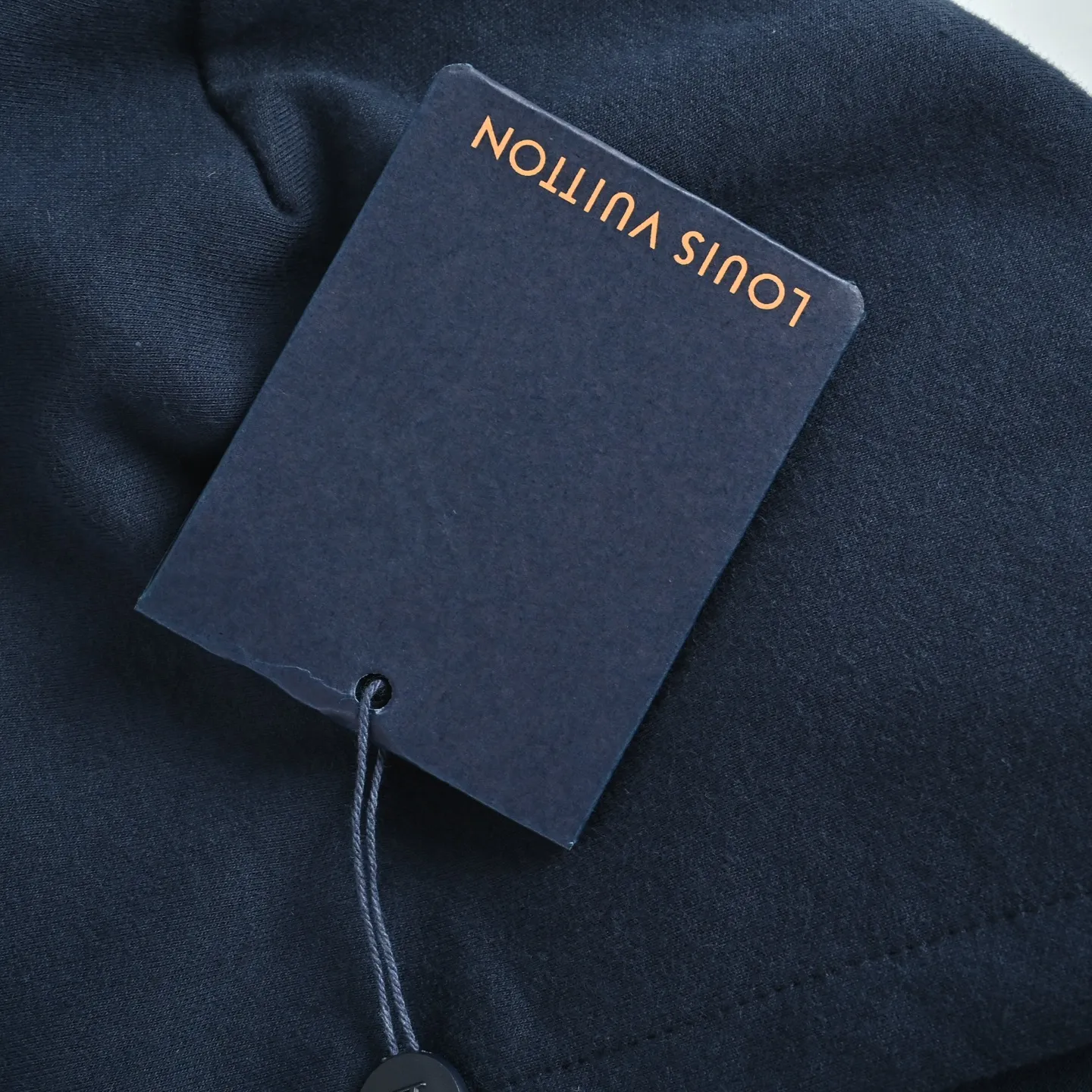 Louis Vuitton/Louis Vuitton leather logo zipper hooded sweatshirt